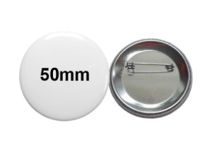 Profi-Material für Ihre Buttonmaschine: 50mm Rohlinge mit Sicherheitsnadel | 100er Set
